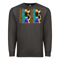 Smoke serape leopard tooled leather cowhide background Premium Sweatshirt - RanaPortraitStore