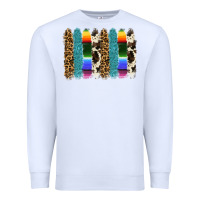 White serape leopard tooled leather cowhide background Premium Sweatshirt - RanaPortraitStore