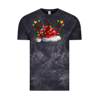 Cloud Black merry Christmas santa Vintage Tee - CowhideDigitalArt