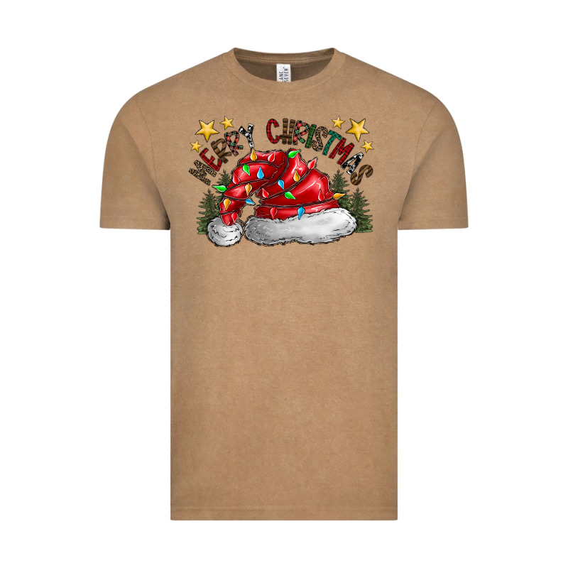 Merry Christmas Santa Vintage Tee by CowhideDigitalArt | Teevron