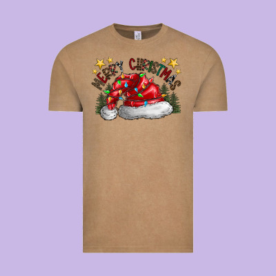 Merry Christmas Santa Vintage Tee Designed By Cowhidedigitalart