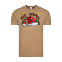 Vintage Coffee merry Christmas santa Vintage Tee - CowhideDigitalArt