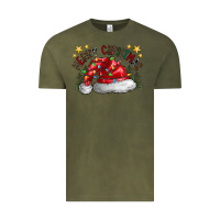 Vintage Olive merry Christmas santa Vintage Tee - CowhideDigitalArt