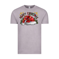 Vintage Zinc merry Christmas santa Vintage Tee - CowhideDigitalArt