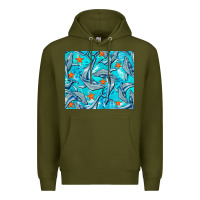 Army Green humpback whale mousepad Premium Hoodie - BarkalooDesign