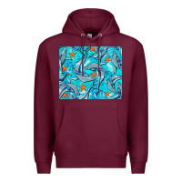 Burgundy humpback whale mousepad Premium Hoodie - BarkalooDesign