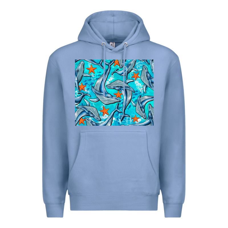 Humpback Whale Mousepad Premium Hoodie by BarkalooDesign | Teevron