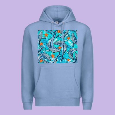 Humpback Whale Mousepad Premium Hoodie Designed By Barkaloodesign