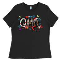 Black christmas nurse qma Ladies Tee - CowhideDigitalArt