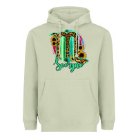 Scorpio Zodiac Sign Sunflower Leopard Serape Heavyweight Hoodie | Teevron
