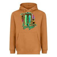 Meerkat Scorpio Zodiac Sign Sunflower Leopard Serape Heavyweight Hoodie - RanaPortraitStore