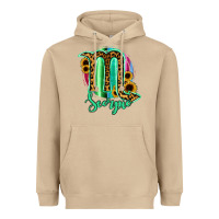 Mushroom Scorpio Zodiac Sign Sunflower Leopard Serape Heavyweight Hoodie - RanaPortraitStore