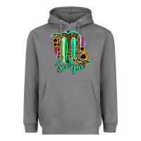 Storm Scorpio Zodiac Sign Sunflower Leopard Serape Heavyweight Hoodie - RanaPortraitStore