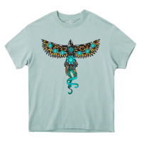 Arona turquoise thunderbird Heavy Core Tee - RanaPortraitStore