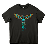 Asphalt turquoise thunderbird Heavy Core Tee - RanaPortraitStore