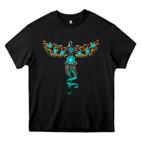 Black turquoise thunderbird Heavy Core Tee - RanaPortraitStore