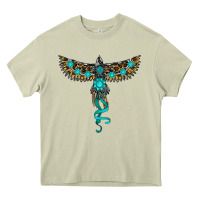 Mossy turquoise thunderbird Heavy Core Tee - RanaPortraitStore