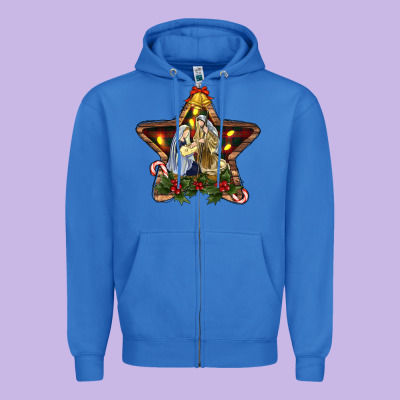 Christmas Baby Jesus Oh Holly Night Zipper Hoodie Designed By Ranaportraitstore