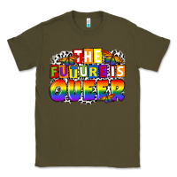 Army Green the future is queer Classic Tee - FaDigitalArtStudio