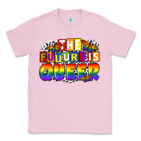 Bubblegum Pink the future is queer Classic Tee - FaDigitalArtStudio