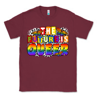 Burgundy the future is queer Classic Tee - FaDigitalArtStudio