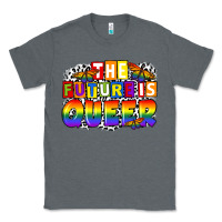 Charcoal Heather the future is queer Classic Tee - FaDigitalArtStudio