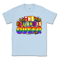 Dusty Blue the future is queer Classic Tee - FaDigitalArtStudio