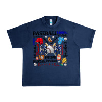 Navy baseball mom Urban Heavy Tee - CowhideDigitalArt