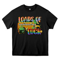 Black Loads of luck with school bus St. Patrick's Day Heavy Core Tee - FaDigitalArtStudio