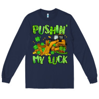 Navy pushin' my luck Long Sleeve Tee - Artiststas