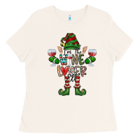 Bone I'm The wine Lover Elf Ladies Tee - CowhideDigitalArt