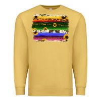 Antique Gold serape sunflowers leopard cowhide background Premium Sweatshirt - RanaPortraitStore