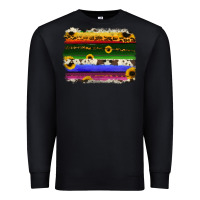 Black serape sunflowers leopard cowhide background Premium Sweatshirt - RanaPortraitStore