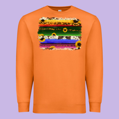 Serape Sunflowers Leopard Cowhide Background Premium Sweatshirt Designed By Ranaportraitstore