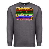 Charcoal Heather serape sunflowers leopard cowhide background Premium Sweatshirt - RanaPortraitStore