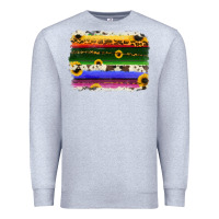 Heather Grey serape sunflowers leopard cowhide background Premium Sweatshirt - RanaPortraitStore