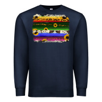 Navy serape sunflowers leopard cowhide background Premium Sweatshirt - RanaPortraitStore