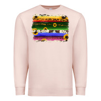 Pale Pink serape sunflowers leopard cowhide background Premium Sweatshirt - RanaPortraitStore