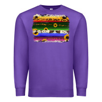 Purple serape sunflowers leopard cowhide background Premium Sweatshirt - RanaPortraitStore