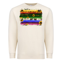 Sandshell serape sunflowers leopard cowhide background Premium Sweatshirt - RanaPortraitStore