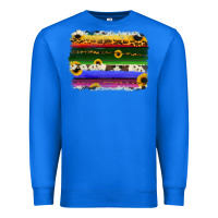 True Royal serape sunflowers leopard cowhide background Premium Sweatshirt - RanaPortraitStore