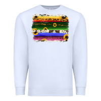 White serape sunflowers leopard cowhide background Premium Sweatshirt - RanaPortraitStore