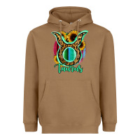 Toasted Coconut Taurus Zodiac Sign Sunflower Leopard Serape Heavyweight Hoodie - RanaPortraitStore