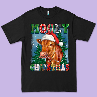 Mooey Christmas Heifer Premium Tee Designed By Fadigitalartstudio