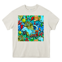 Cream boy child coffee cup and teddy bear with thunderbolts and camouflage s Heavy Core Tee - BundleAndBundleShop
