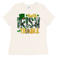 Bone Half Irish All Trouble Ladies Tee - CowhideDigitalArt