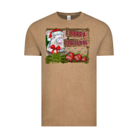 Vintage Coffee merry Christmas pig Vintage Tee - CowhideDigitalArt