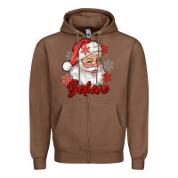 Chestnut santa believe Zipper Hoodie - RanaPortraitStore