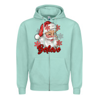 Seafoam santa believe Zipper Hoodie - RanaPortraitStore