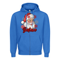 True Royal santa believe Zipper Hoodie - RanaPortraitStore